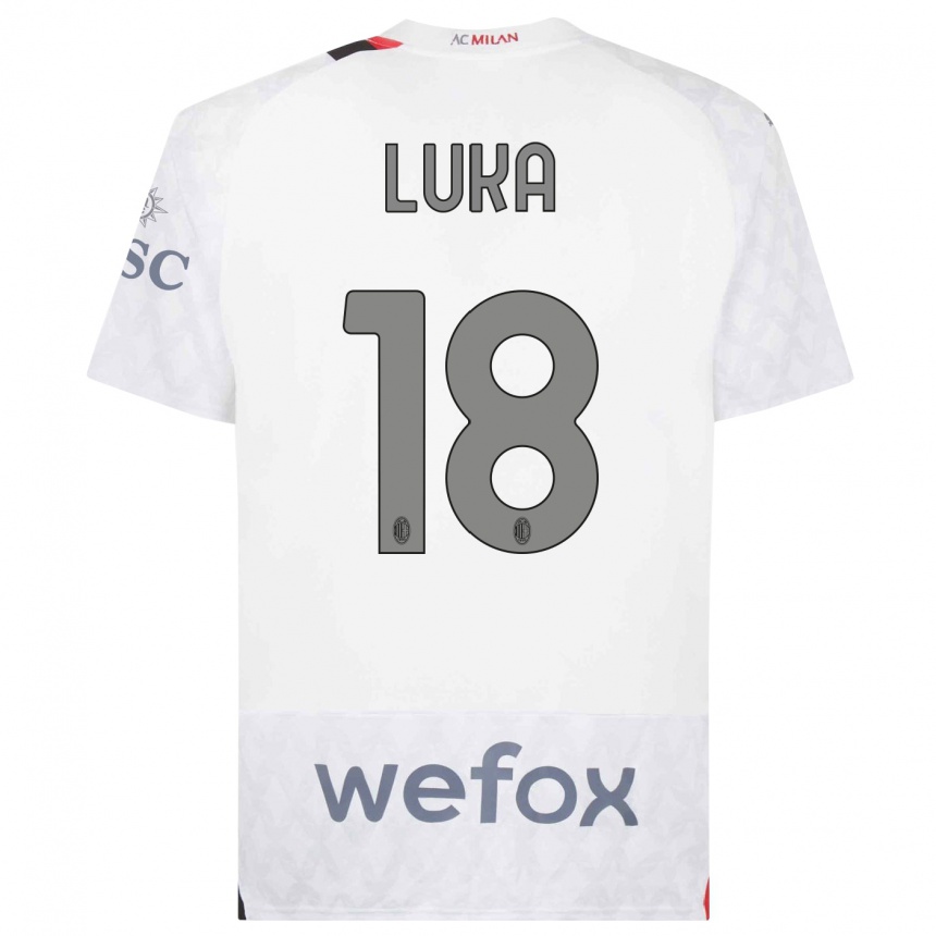 Niño Fútbol Camiseta Luka Romero #18 Blanco 2ª Equipación 2023/24