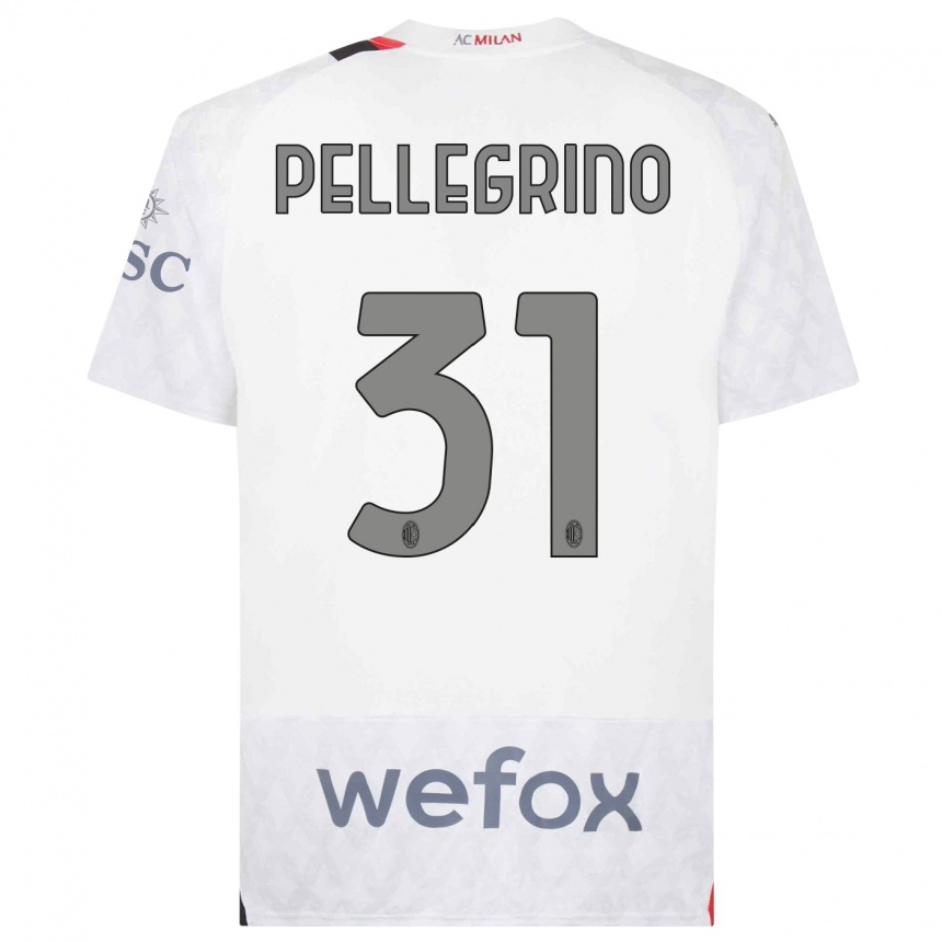 Niño Fútbol Camiseta Marco Pellegrino #31 Blanco 2ª Equipación 2023/24