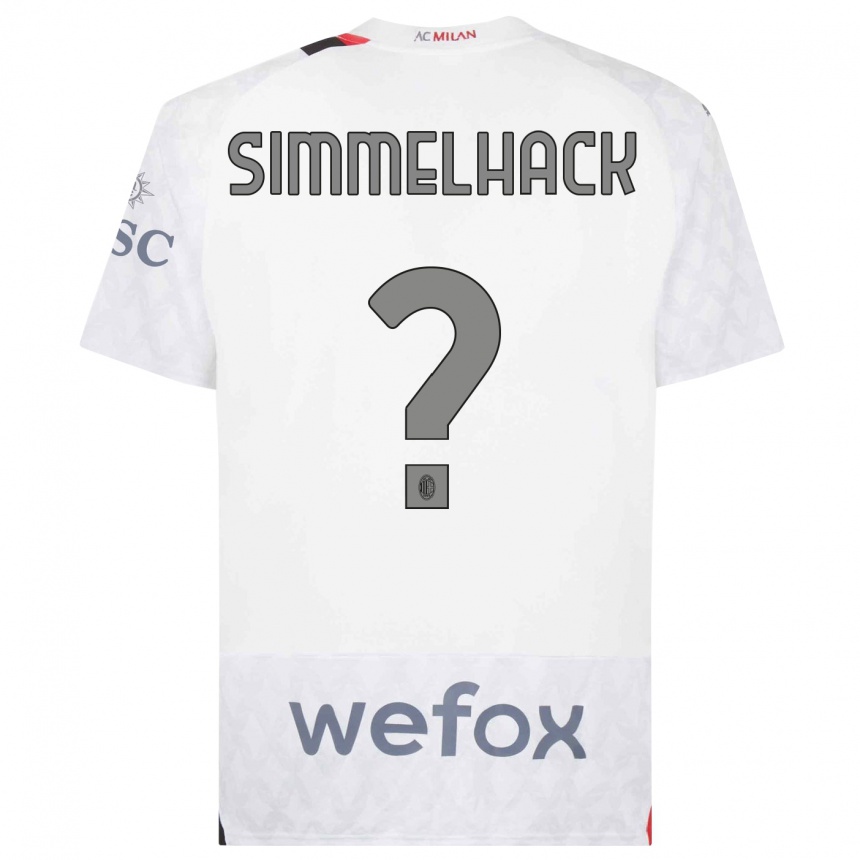 Niño Fútbol Camiseta Alexander Simmelhack #0 Blanco 2ª Equipación 2023/24