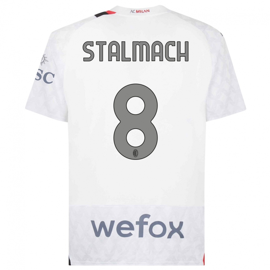 Niño Fútbol Camiseta Dariusz Stalmach #8 Blanco 2ª Equipación 2023/24