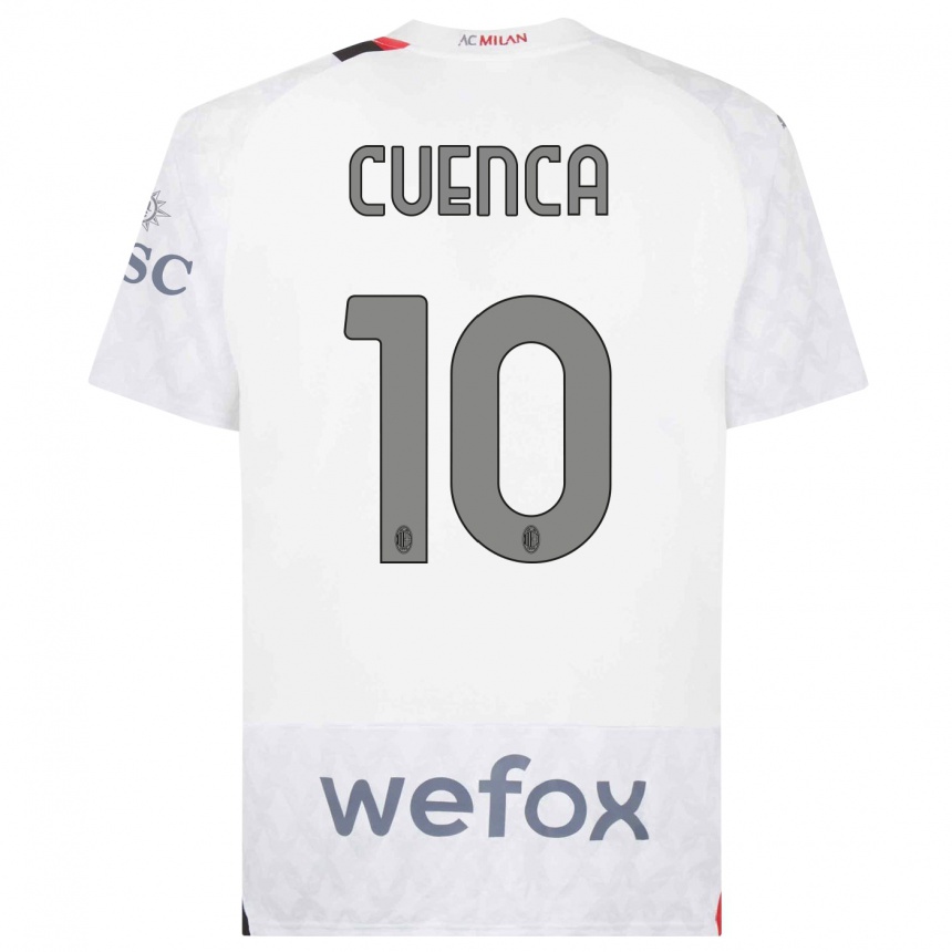 Niño Fútbol Camiseta Hugo Cuenca #10 Blanco 2ª Equipación 2023/24