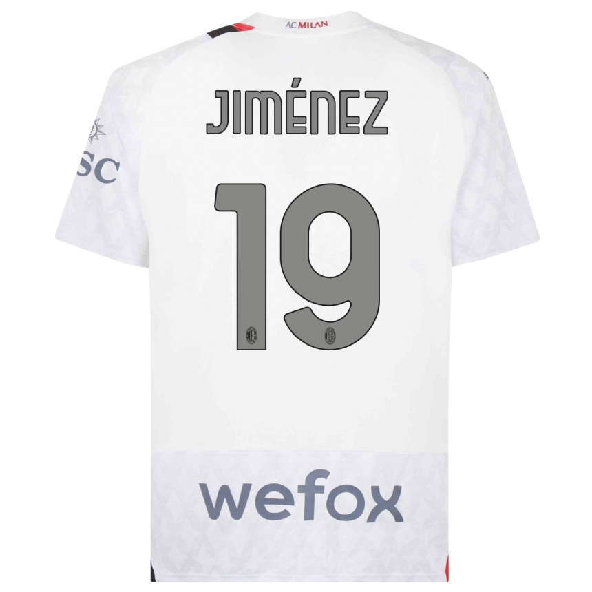 Niño Fútbol Camiseta Álex Jiménez #19 Blanco 2ª Equipación 2023/24