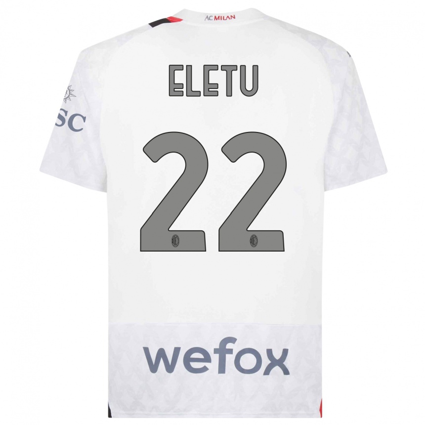 Niño Fútbol Camiseta Victor Eletu #22 Blanco 2ª Equipación 2023/24