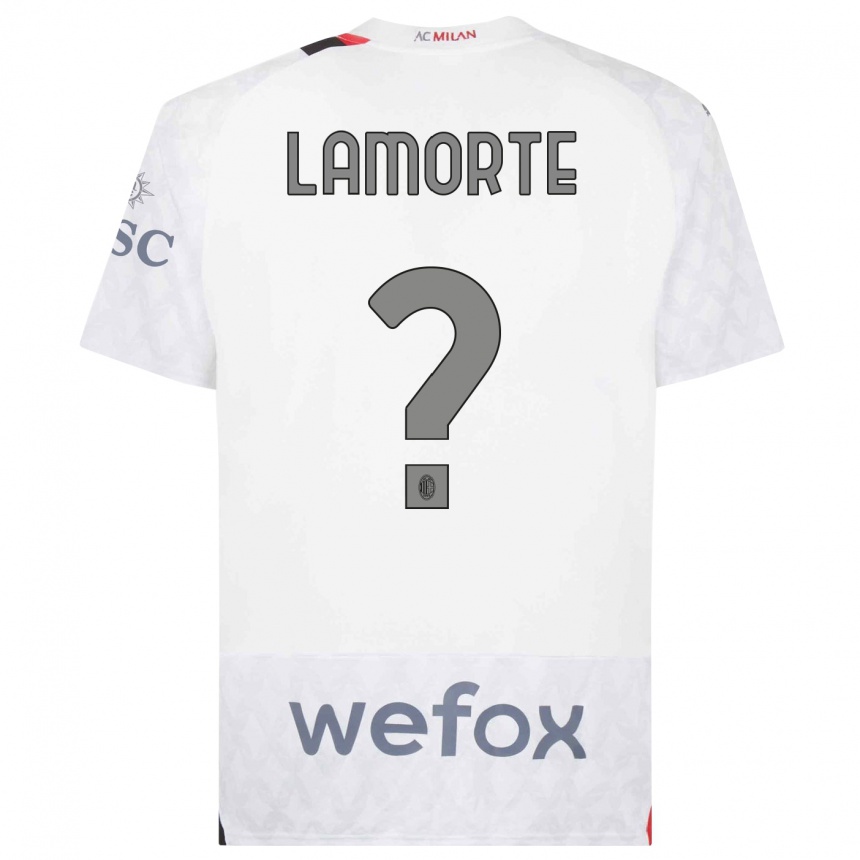 Niño Fútbol Camiseta Alessandro Lamorte #0 Blanco 2ª Equipación 2023/24