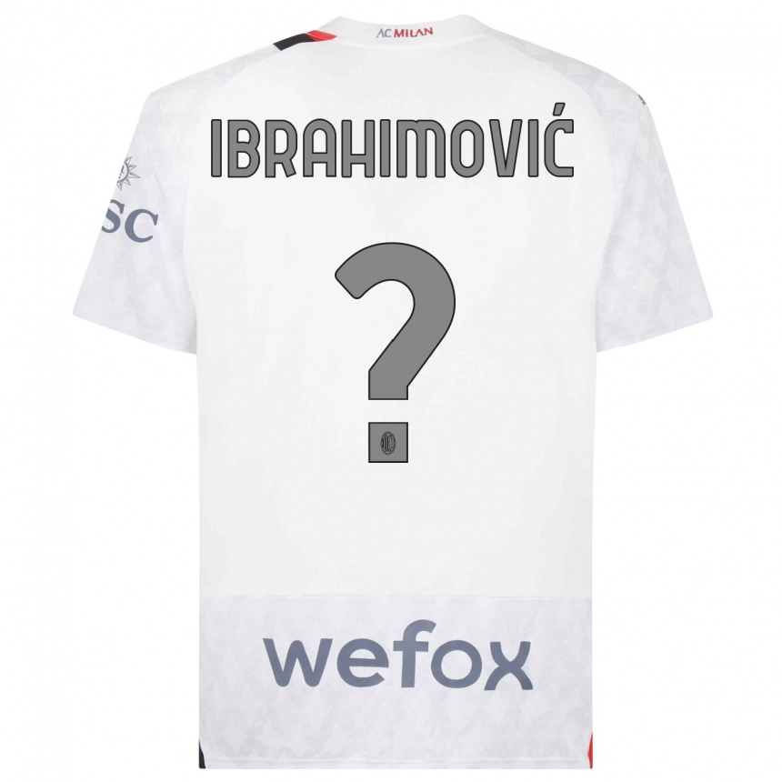 Niño Fútbol Camiseta Maximilian Ibrahimović #0 Blanco 2ª Equipación 2023/24