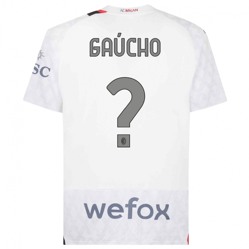 Niño Fútbol Camiseta Estevan Gaúcho #0 Blanco 2ª Equipación 2023/24