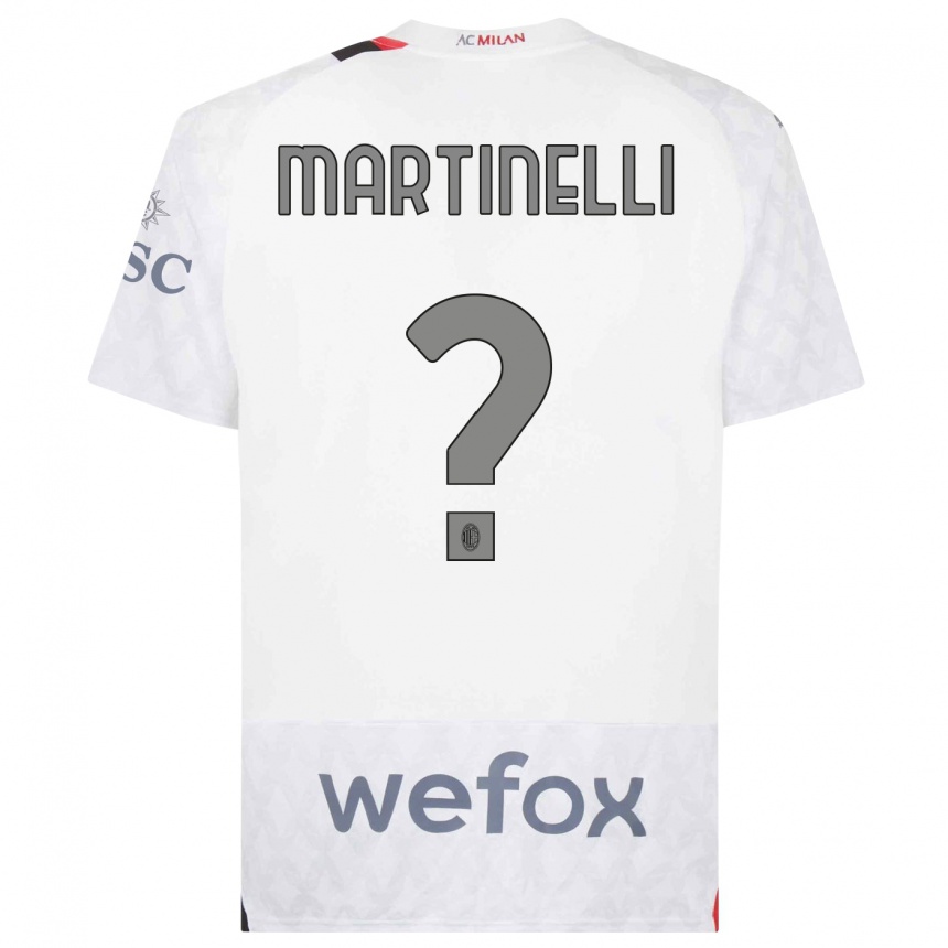 Niño Fútbol Camiseta Riccardo Martinelli #0 Blanco 2ª Equipación 2023/24