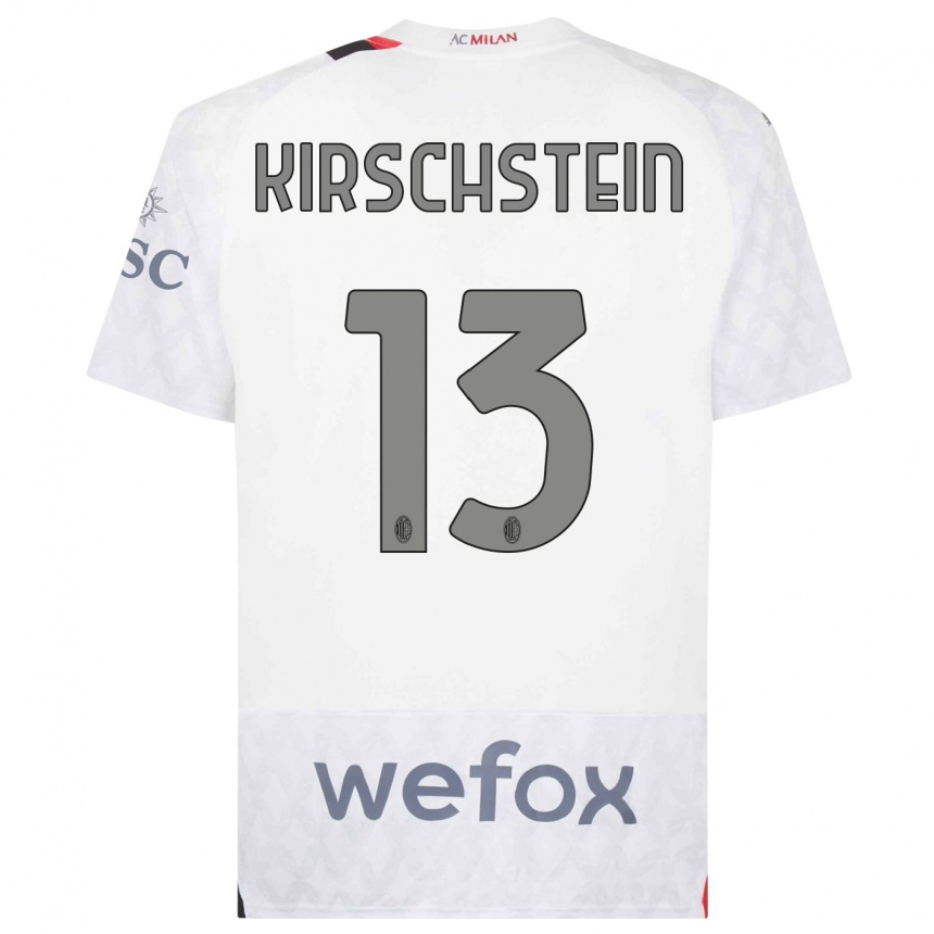 Niño Fútbol Camiseta Merle Kirschstein #13 Blanco 2ª Equipación 2023/24