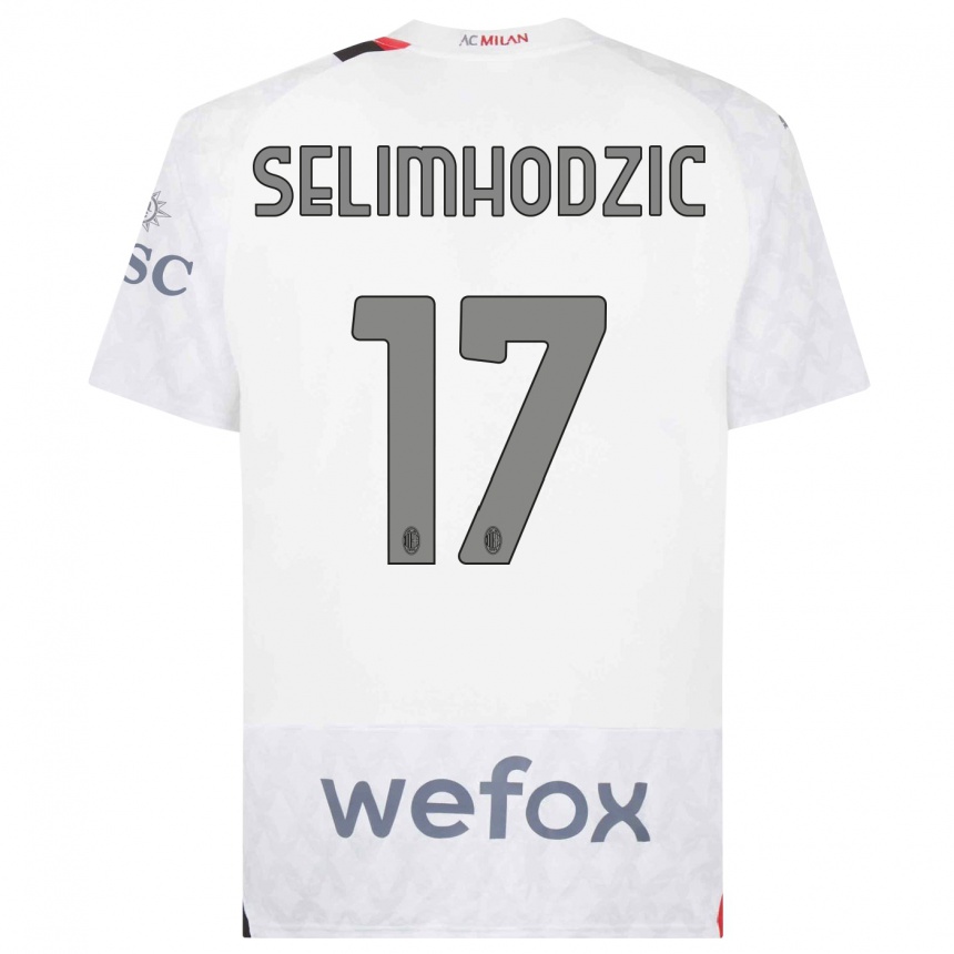 Niño Fútbol Camiseta Noa Selimhodzic #17 Blanco 2ª Equipación 2023/24