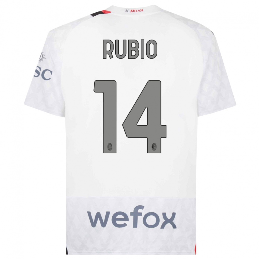 Niño Fútbol Camiseta Silvia Rubio #14 Blanco 2ª Equipación 2023/24