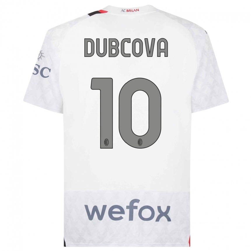 Niño Fútbol Camiseta Kamila Dubcova #10 Blanco 2ª Equipación 2023/24