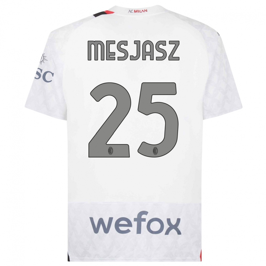 Niño Fútbol Camiseta Malgorzata Mesjasz #25 Blanco 2ª Equipación 2023/24