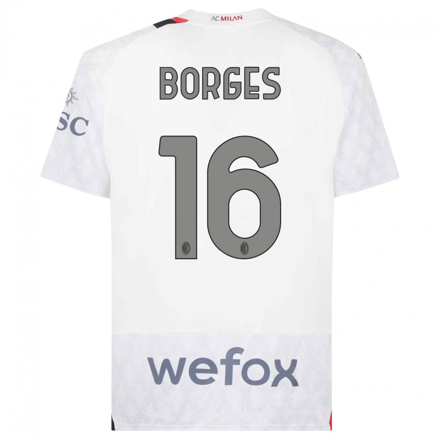 Niño Fútbol Camiseta Lenny Borges #16 Blanco 2ª Equipación 2023/24