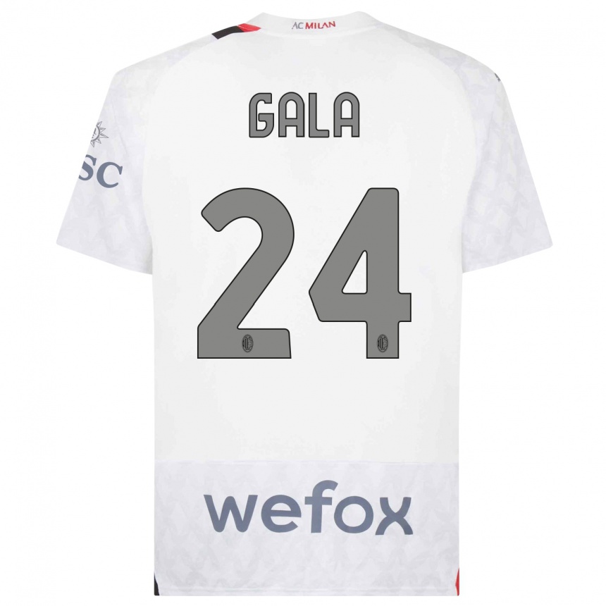 Niño Fútbol Camiseta Antonio Gala #24 Blanco 2ª Equipación 2023/24
