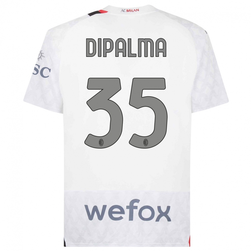 Niño Fútbol Camiseta Matteo Dipalma #35 Blanco 2ª Equipación 2023/24