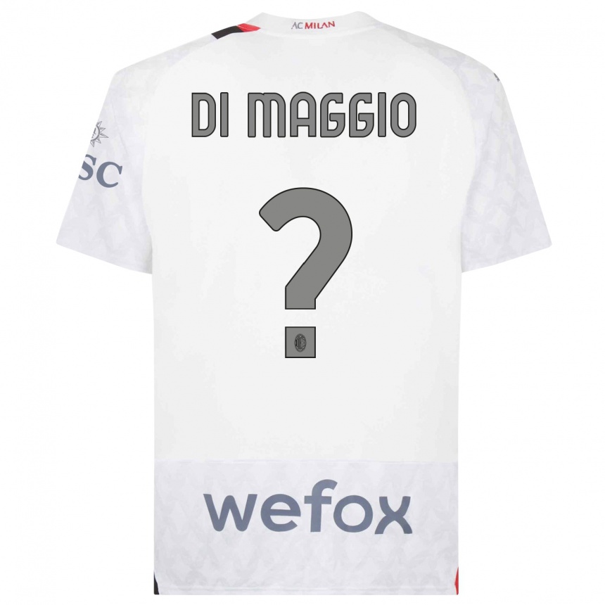 Niño Fútbol Camiseta Simone Di Maggio #0 Blanco 2ª Equipación 2023/24