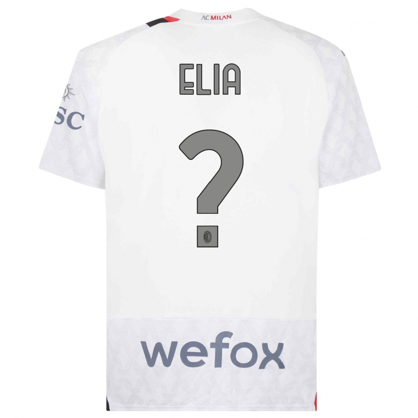 Niño Fútbol Camiseta Emanuele Elia #0 Blanco 2ª Equipación 2023/24