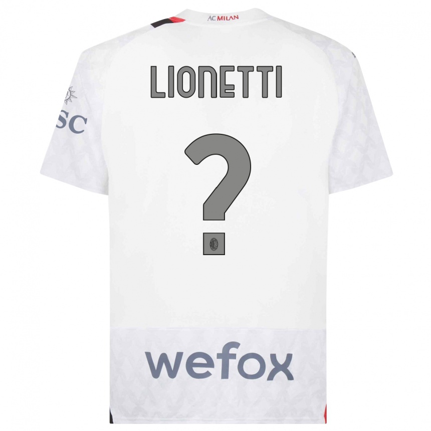 Niño Fútbol Camiseta Francesco Lionetti #0 Blanco 2ª Equipación 2023/24