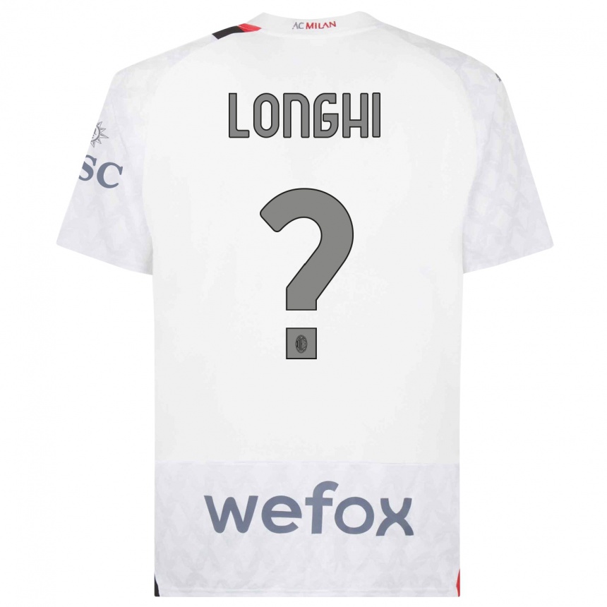 Niño Fútbol Camiseta Jordan Longhi #0 Blanco 2ª Equipación 2023/24