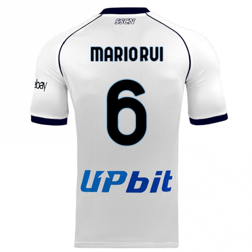 Niño Fútbol Camiseta Mario Rui #6 Blanco 2ª Equipación 2023/24