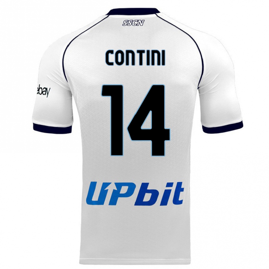 Niño Fútbol Camiseta Nikita Contini #14 Blanco 2ª Equipación 2023/24