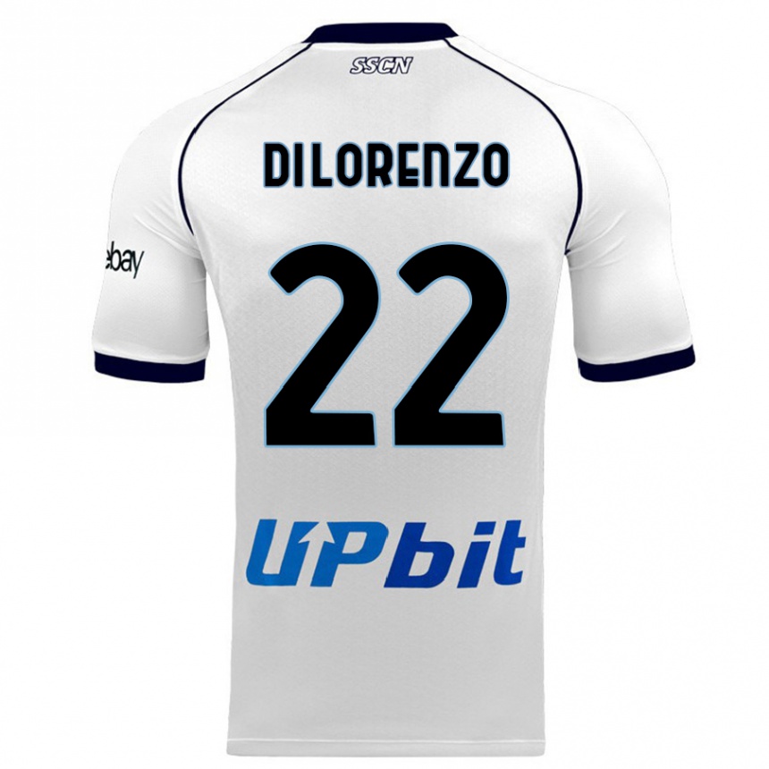 Niño Fútbol Camiseta Giovanni Di Lorenzo #22 Blanco 2ª Equipación 2023/24