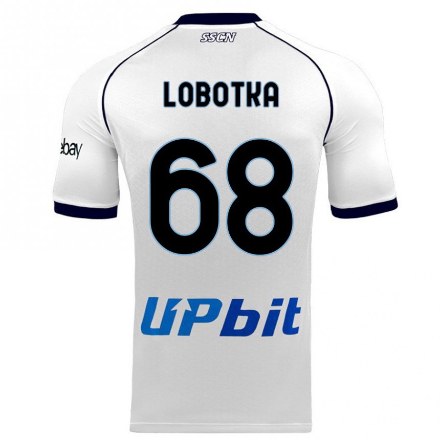 Niño Fútbol Camiseta Stanislav Lobotka #68 Blanco 2ª Equipación 2023/24