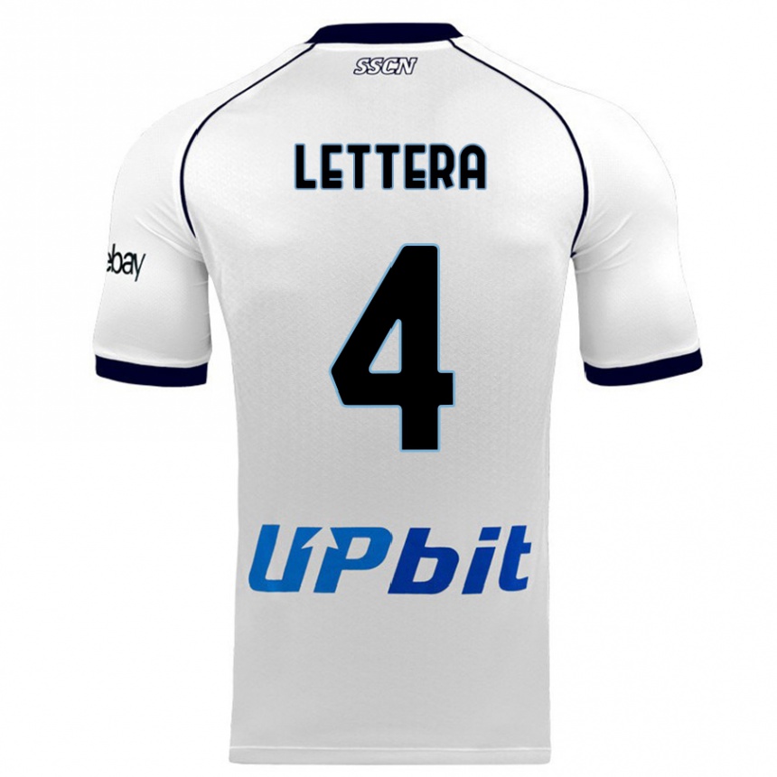 Niño Fútbol Camiseta Alessio Lettera #4 Blanco 2ª Equipación 2023/24