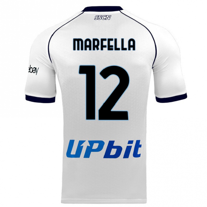 Niño Fútbol Camiseta Davide Marfella #12 Blanco 2ª Equipación 2023/24