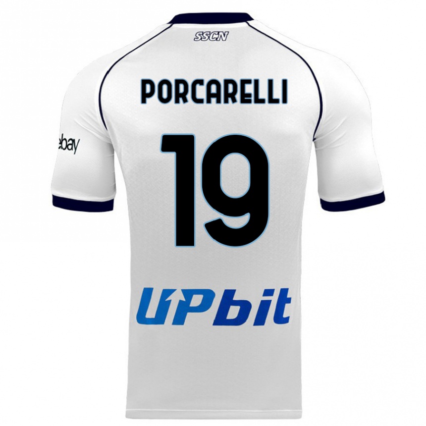 Niño Fútbol Camiseta Maddelena Porcarelli #19 Blanco 2ª Equipación 2023/24