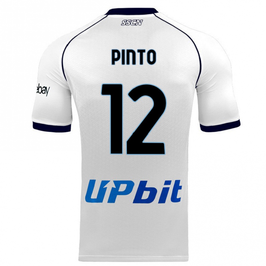 Niño Fútbol Camiseta Ciro Pinto #12 Blanco 2ª Equipación 2023/24