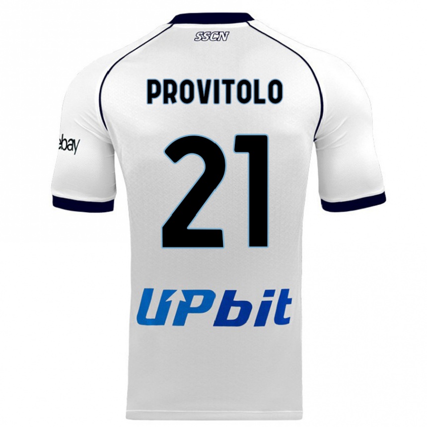 Niño Fútbol Camiseta Vincenzo Provitolo #21 Blanco 2ª Equipación 2023/24