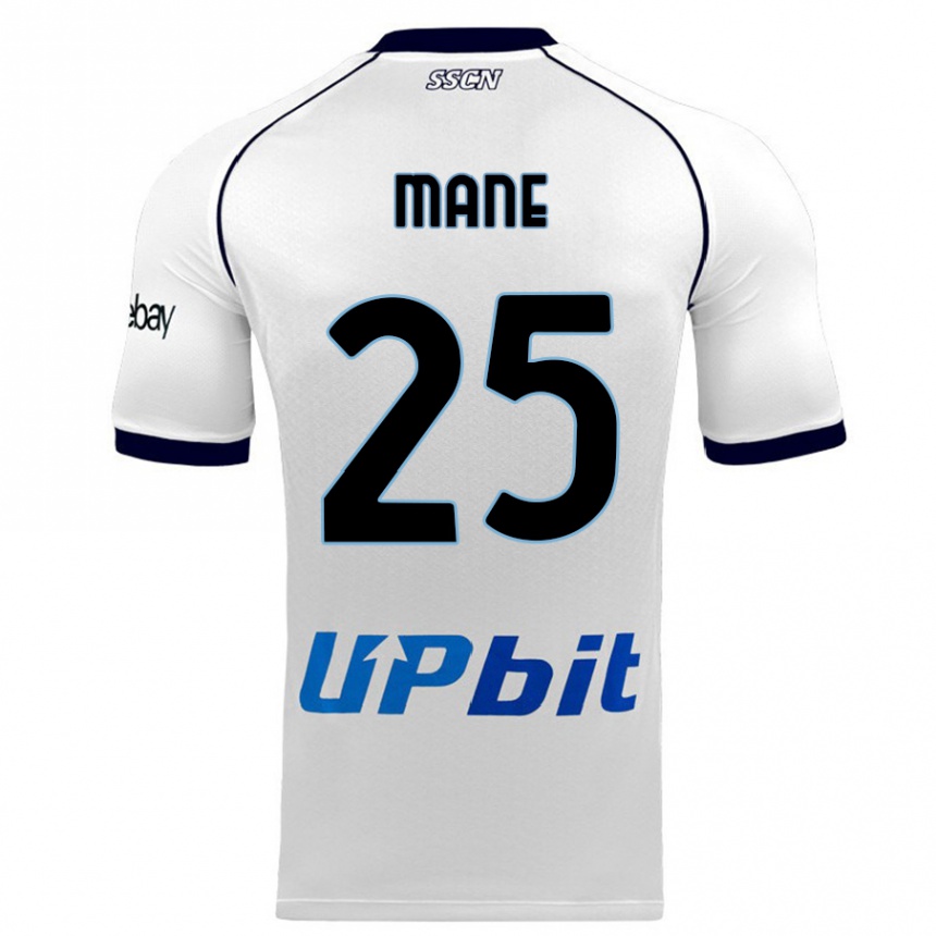 Niño Fútbol Camiseta Balla Mousa Mane #25 Blanco 2ª Equipación 2023/24