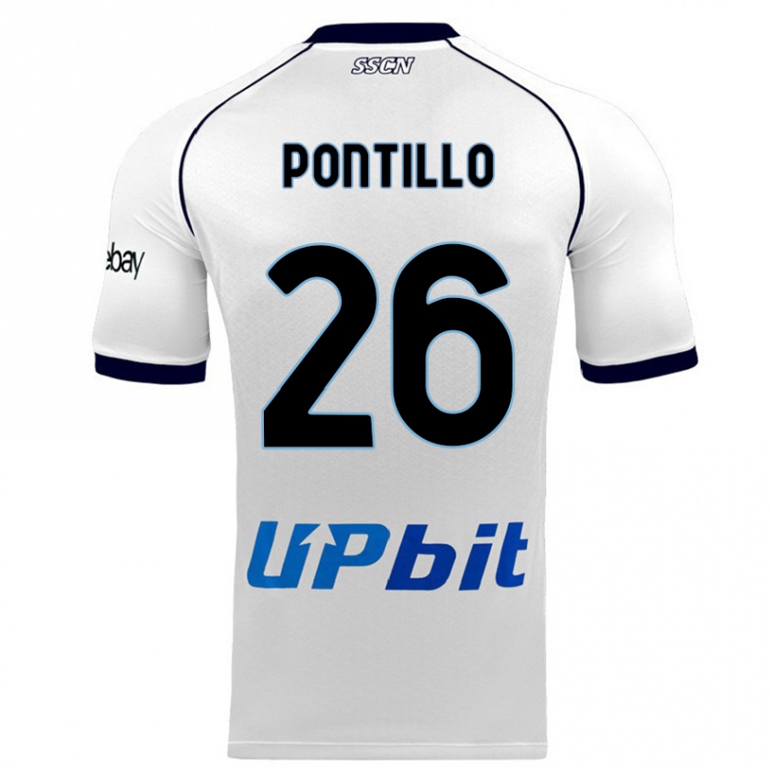 Niño Fútbol Camiseta Pasquale Pontillo #26 Blanco 2ª Equipación 2023/24