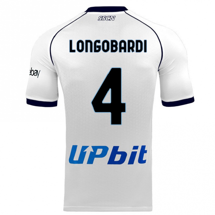 Niño Fútbol Camiseta Salvatore Longobardi #4 Blanco 2ª Equipación 2023/24