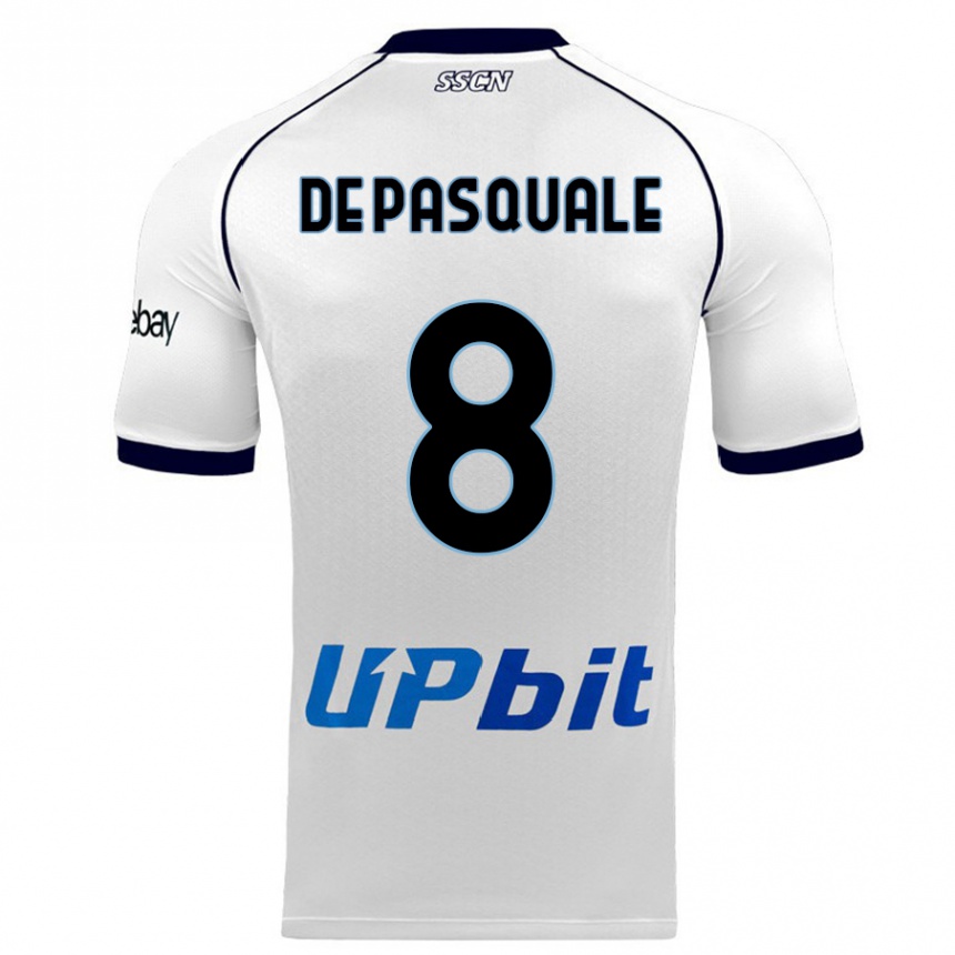 Niño Fútbol Camiseta Dylan De Pasquale #8 Blanco 2ª Equipación 2023/24
