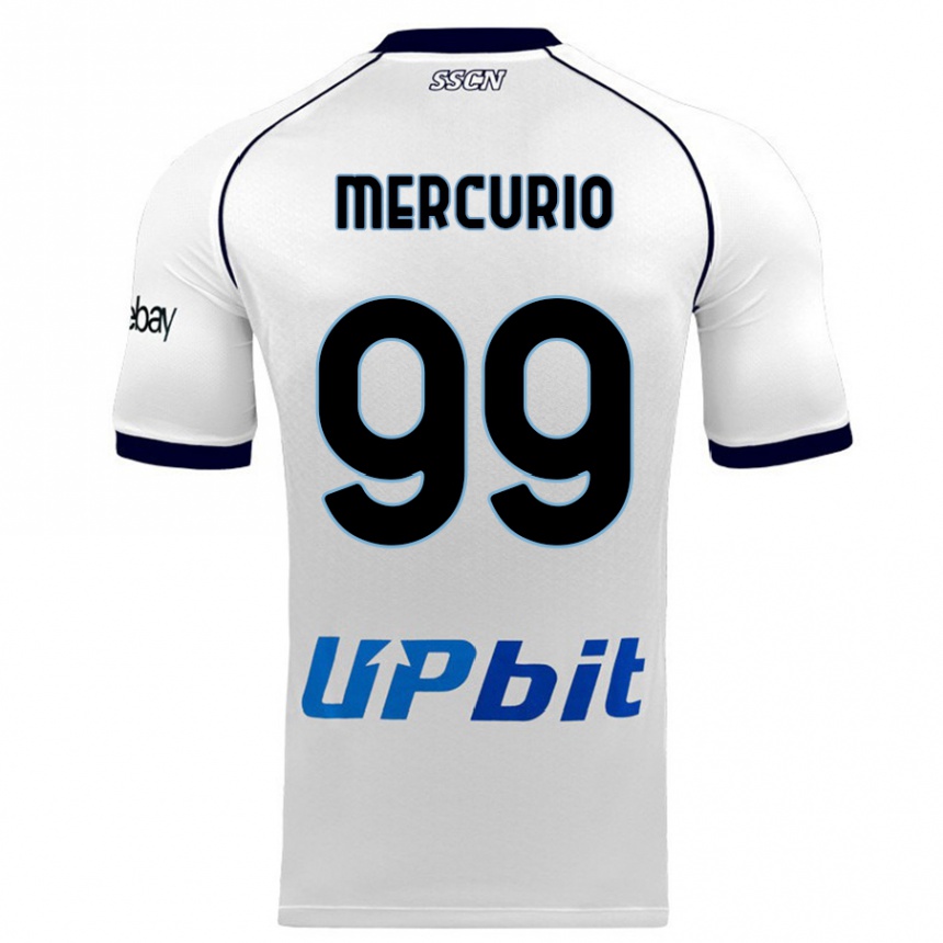 Niño Fútbol Camiseta Giovanni Mercurio #99 Blanco 2ª Equipación 2023/24