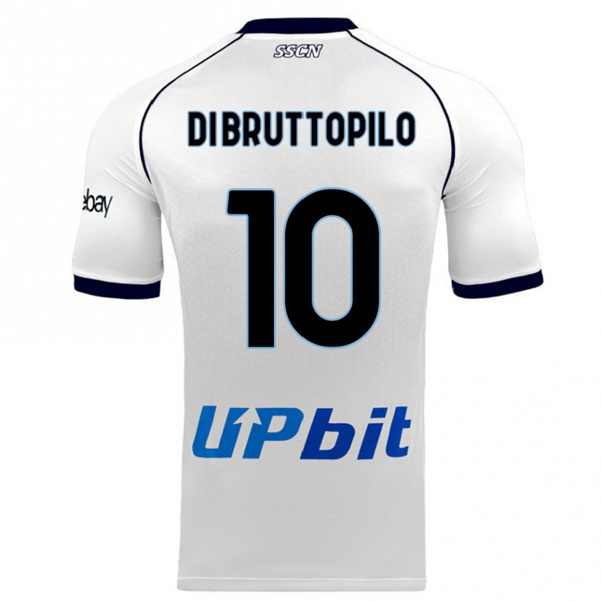 Niño Fútbol Camiseta Giuseppe Ambrosino Di Bruttopilo #10 Blanco 2ª Equipación 2023/24