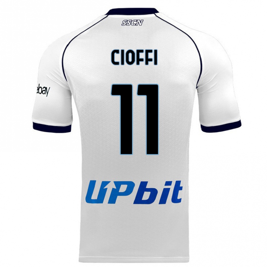 Niño Fútbol Camiseta Antonio Cioffi #11 Blanco 2ª Equipación 2023/24