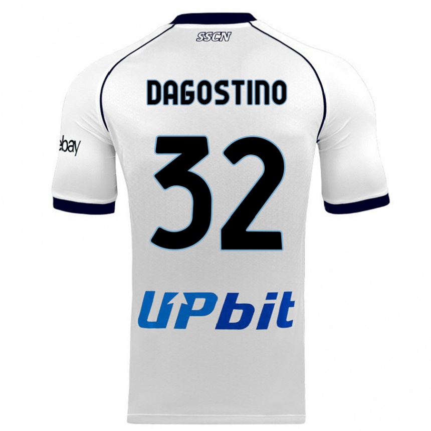 Niño Fútbol Camiseta Giuseppe Dagostino #32 Blanco 2ª Equipación 2023/24