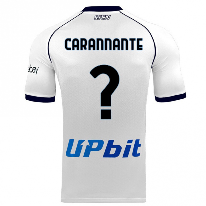 Niño Fútbol Camiseta Lorenzo Carannante #0 Blanco 2ª Equipación 2023/24