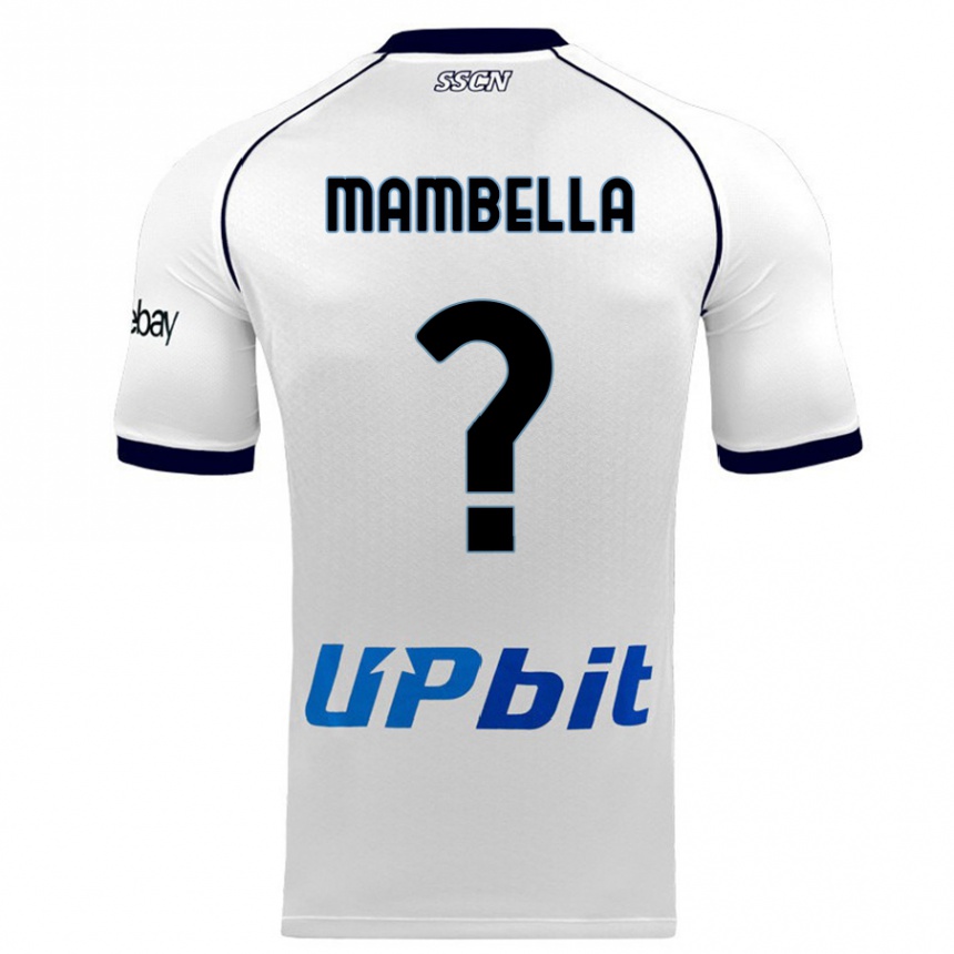 Niño Fútbol Camiseta Andrea Mambella #0 Blanco 2ª Equipación 2023/24