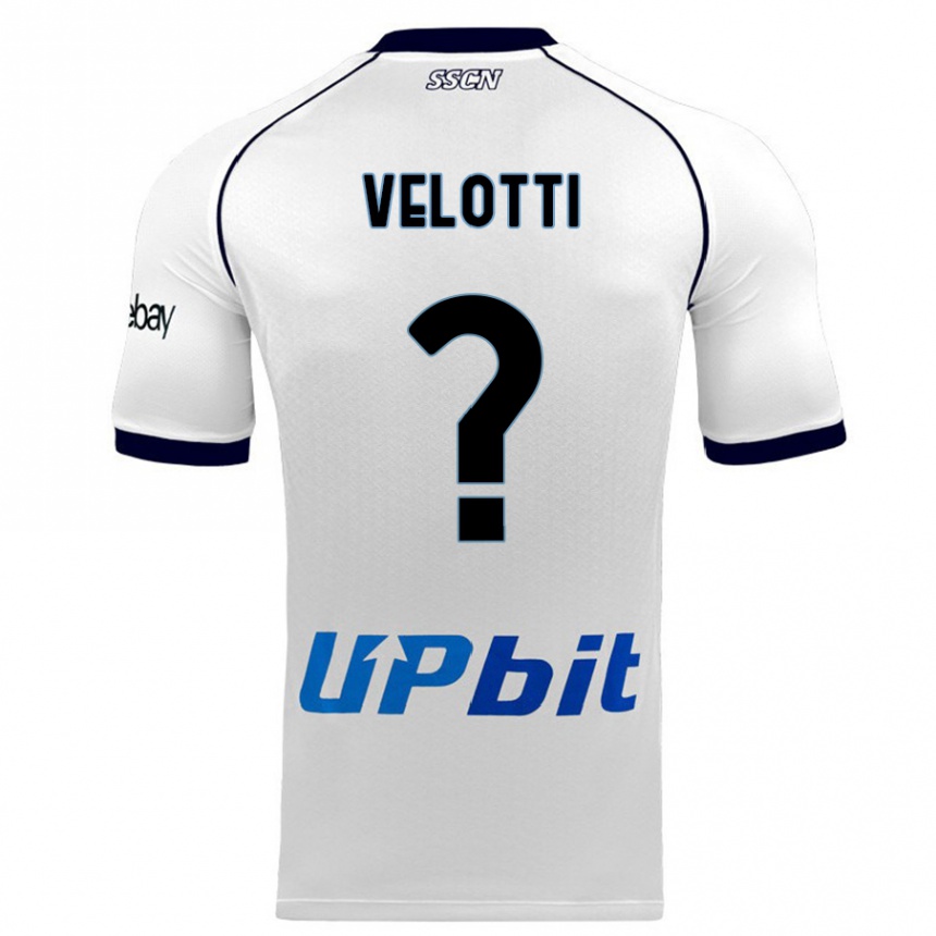Niño Fútbol Camiseta Christian Velotti #0 Blanco 2ª Equipación 2023/24