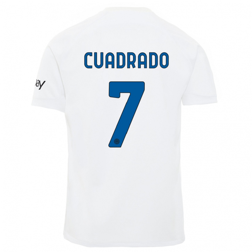 Niño Fútbol Camiseta Juan Cuadrado #7 Blanco 2ª Equipación 2023/24