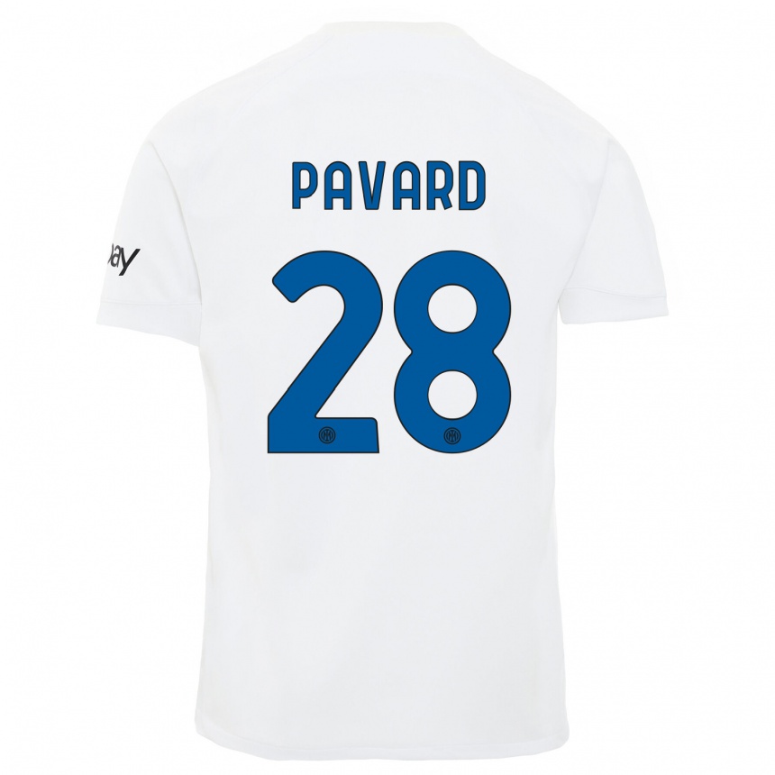 Niño Fútbol Camiseta Benjamin Pavard #28 Blanco 2ª Equipación 2023/24