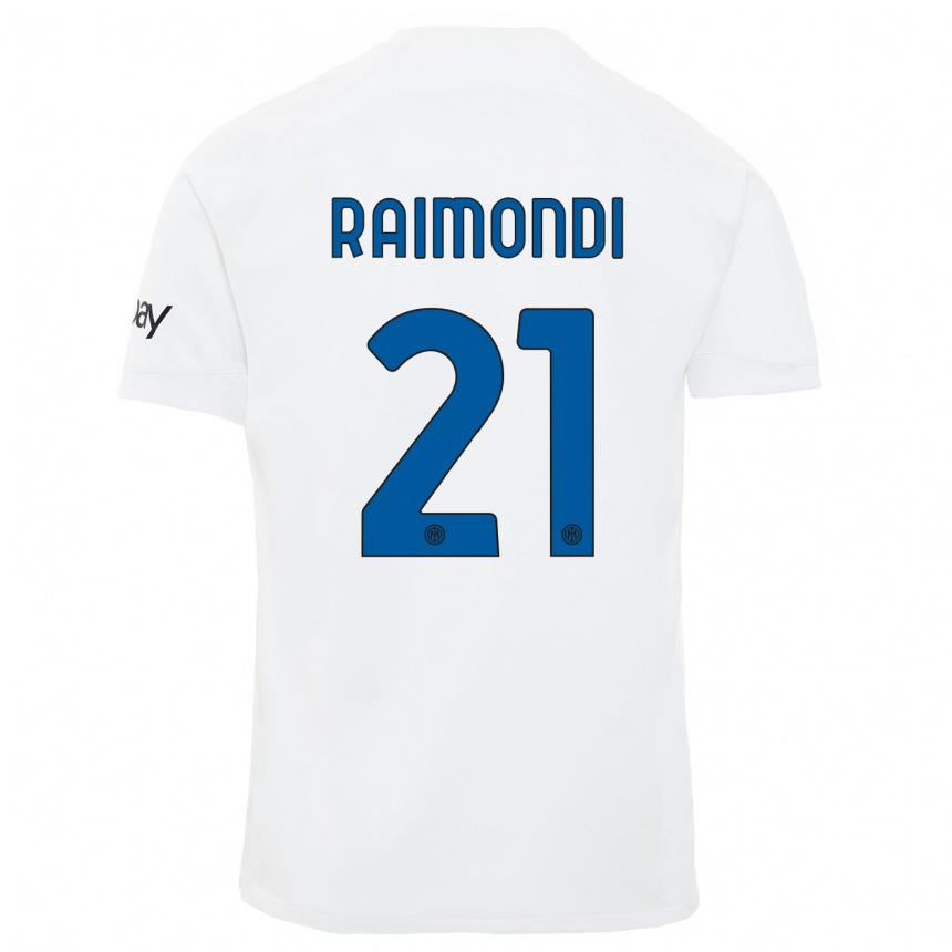 Niño Fútbol Camiseta Paolo Raimondi #21 Blanco 2ª Equipación 2023/24