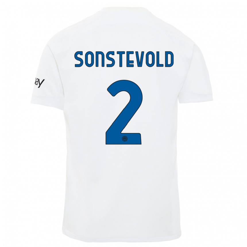 Niño Fútbol Camiseta Anja Sonstevold #2 Blanco 2ª Equipación 2023/24