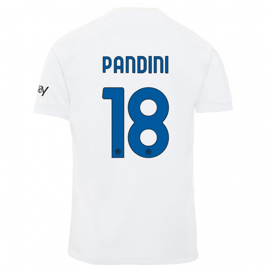 Niño Fútbol Camiseta Marta Pandini #18 Blanco 2ª Equipación 2023/24