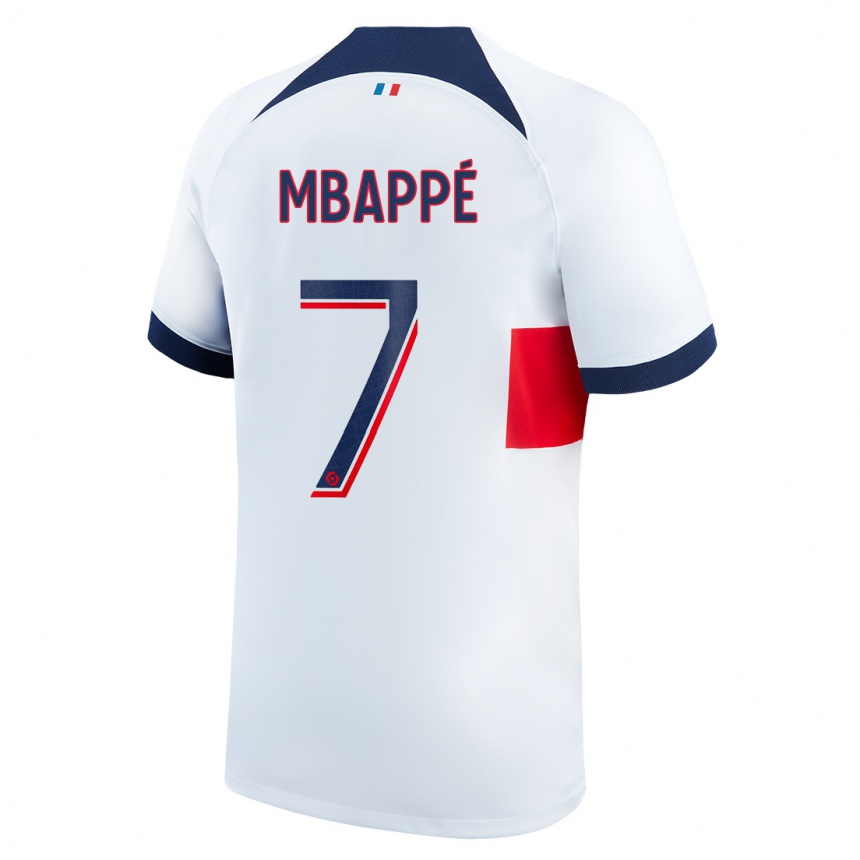 Niño Fútbol Camiseta Kylian Mbappe #7 Blanco 2ª Equipación 2023/24