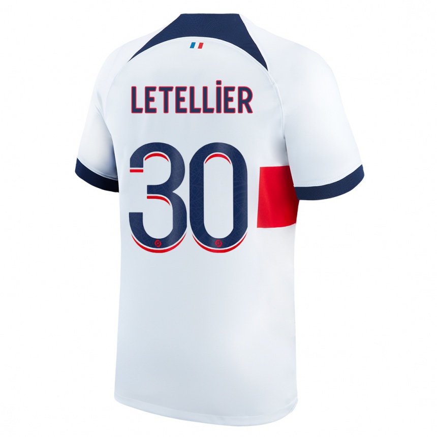 Niño Fútbol Camiseta Alexandre Letellier #30 Blanco 2ª Equipación 2023/24